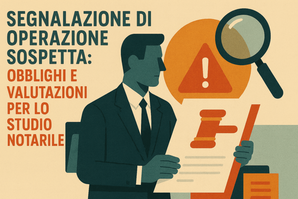 Segnalazione operazione sospetta studio notorile
